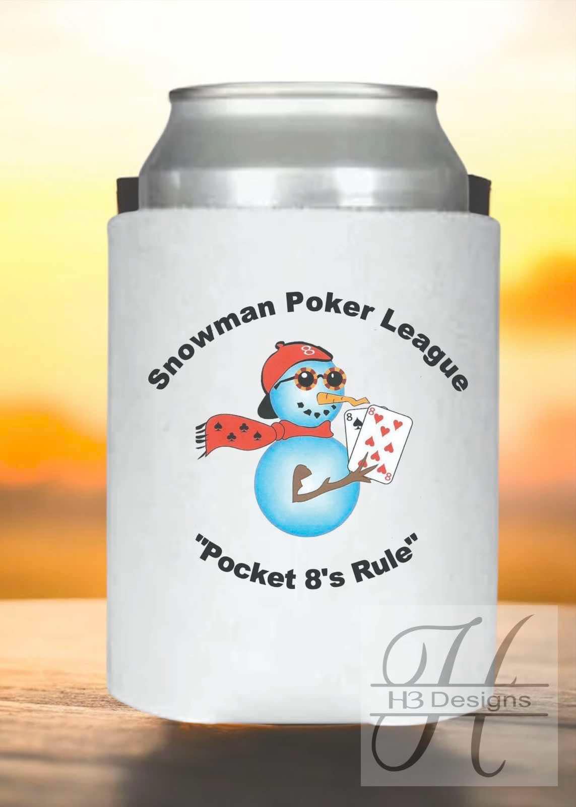 Snowman Poker Koozies