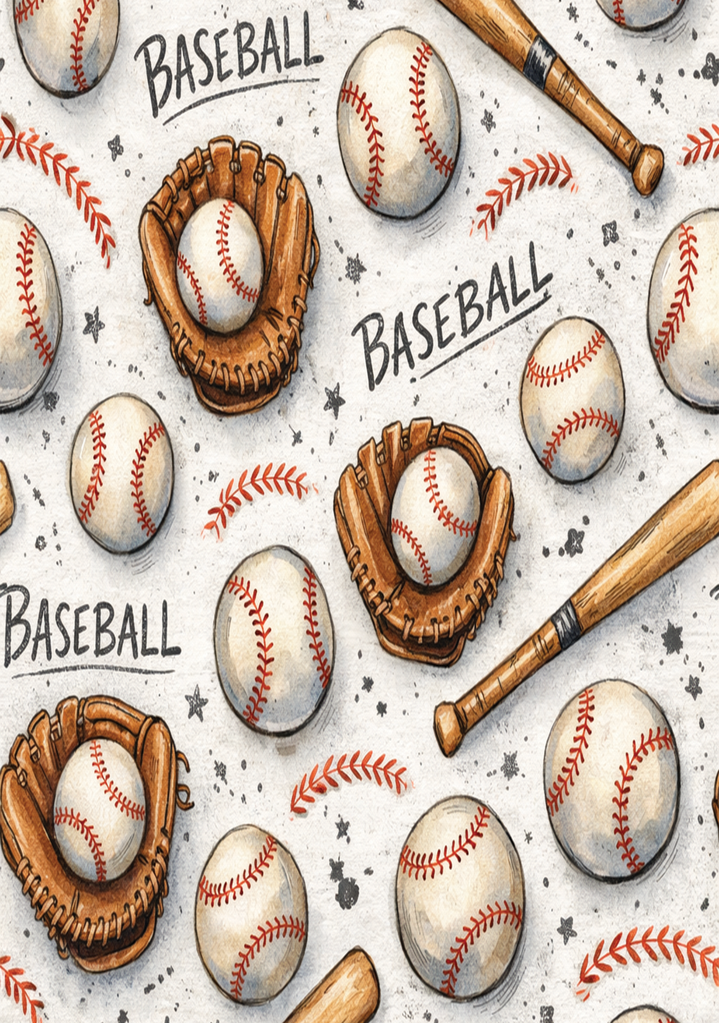 Baseball Cover Stickers Set