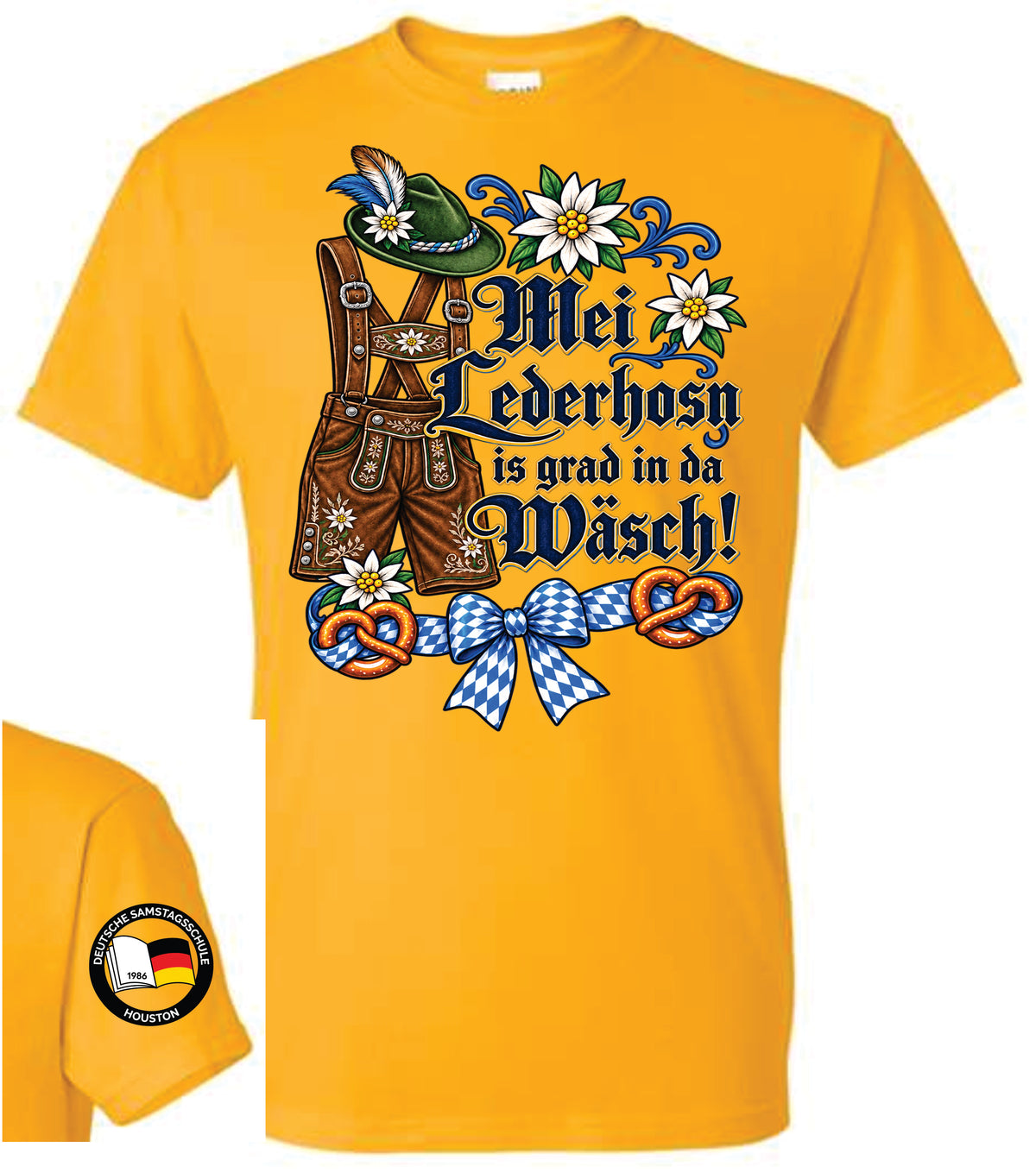 Lederhosen is in da Waesch