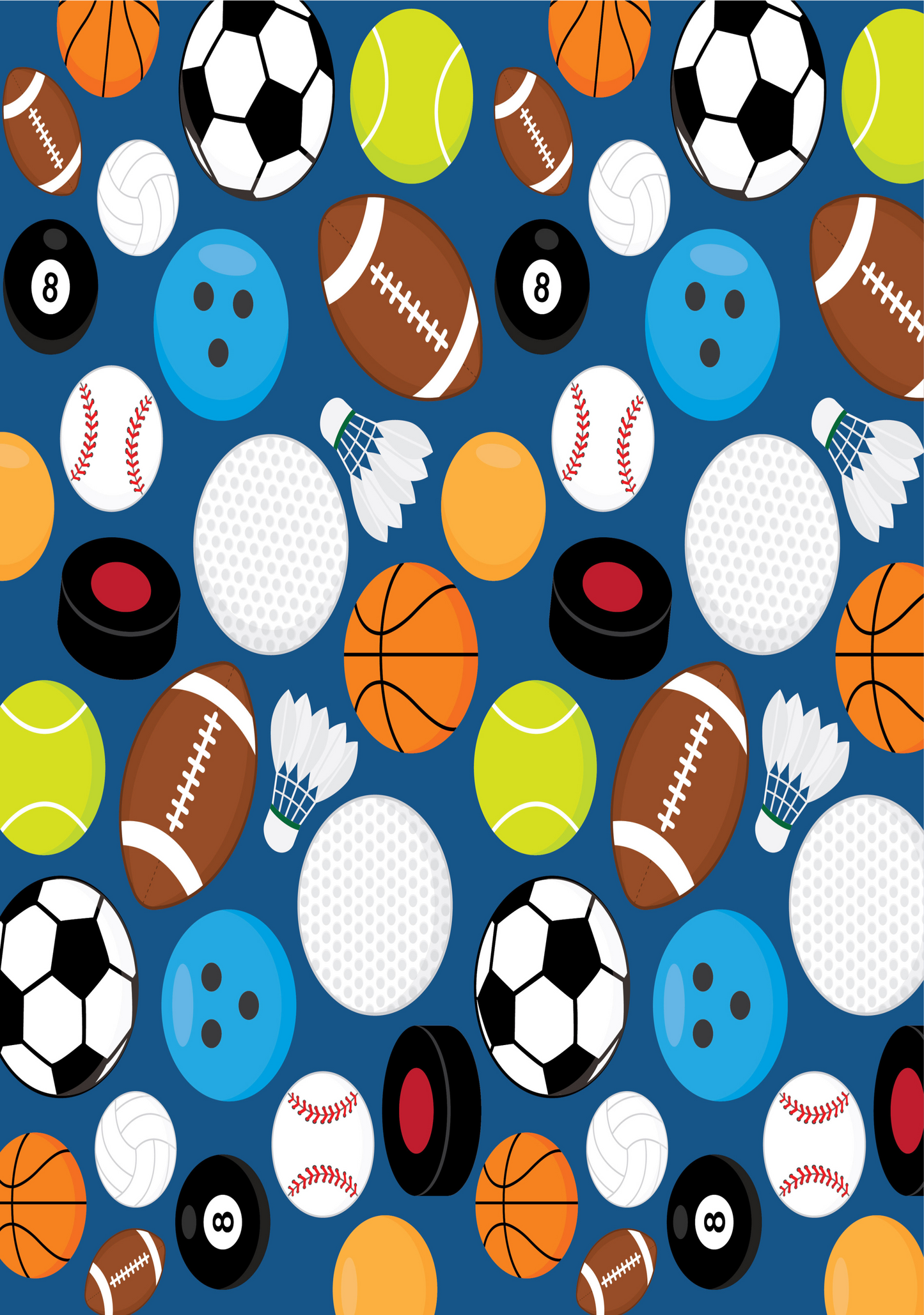 Blue all sports Cover Stickers Set