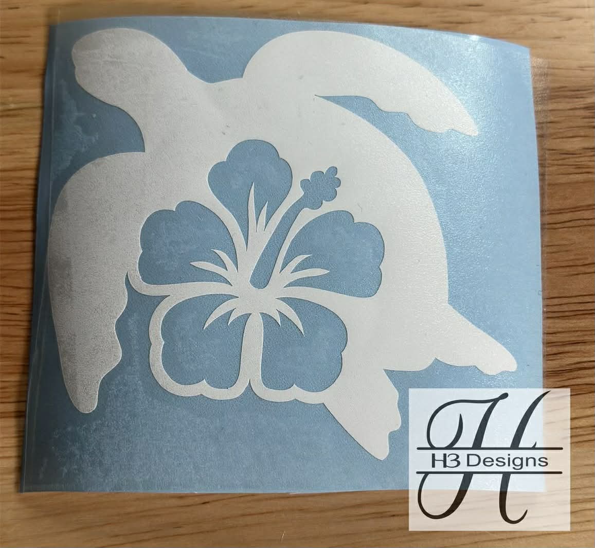 Hibiscus Turtle Decal