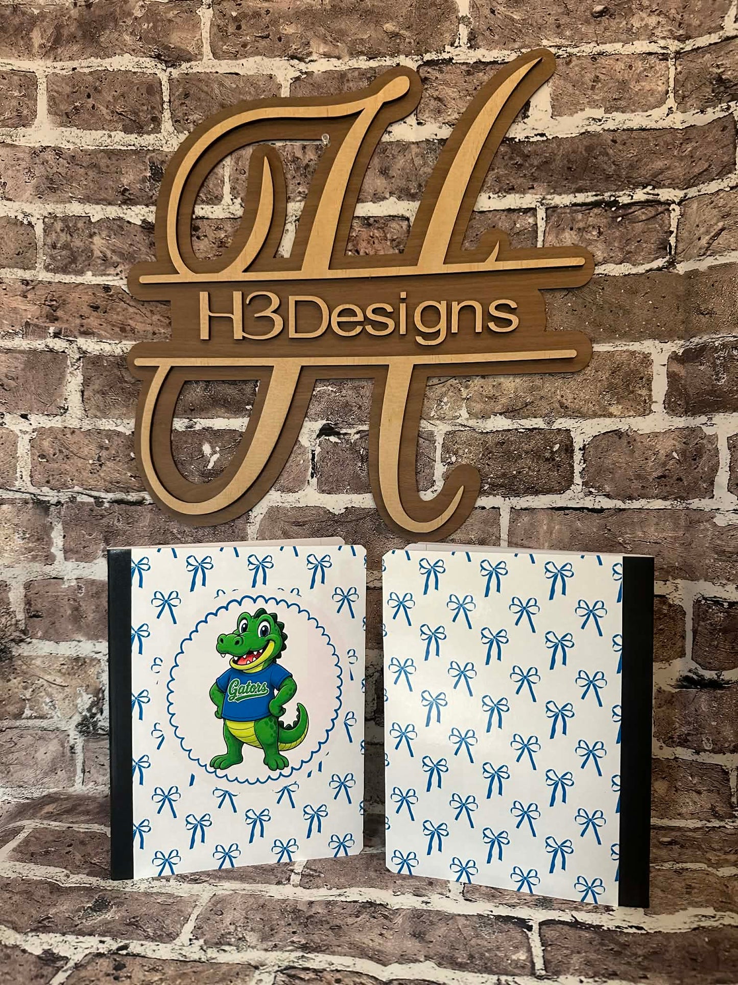 White with Blue Bows Gators