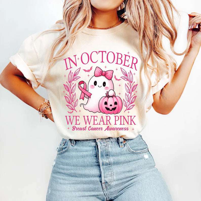 In October We Wear Pink Ghost Tee