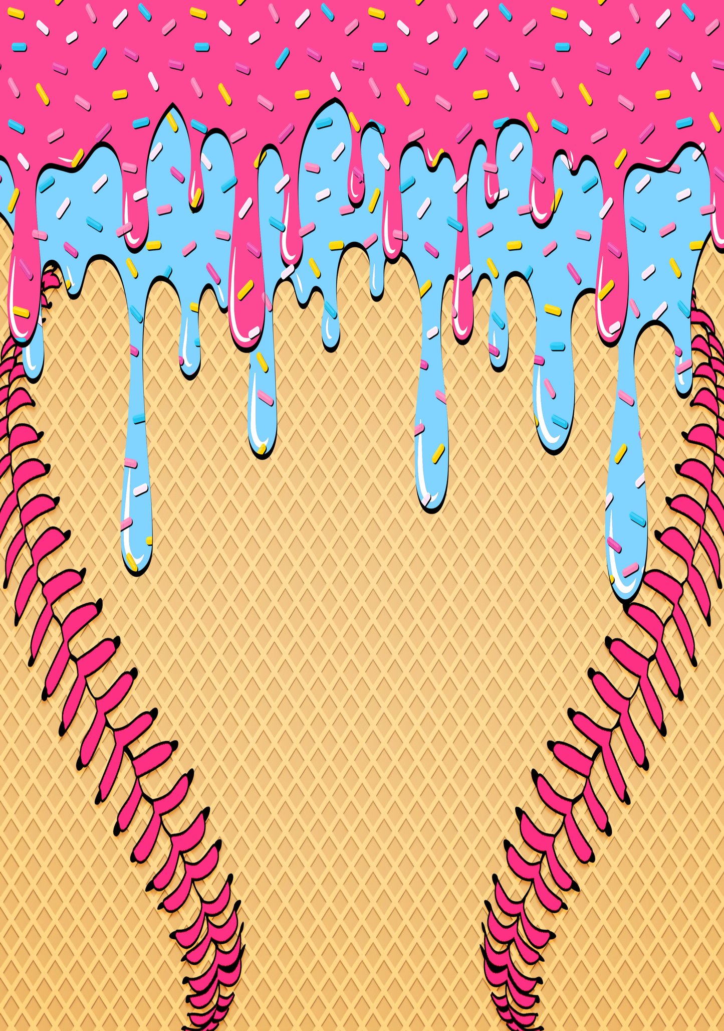 Pink drip Cover Stickers Set