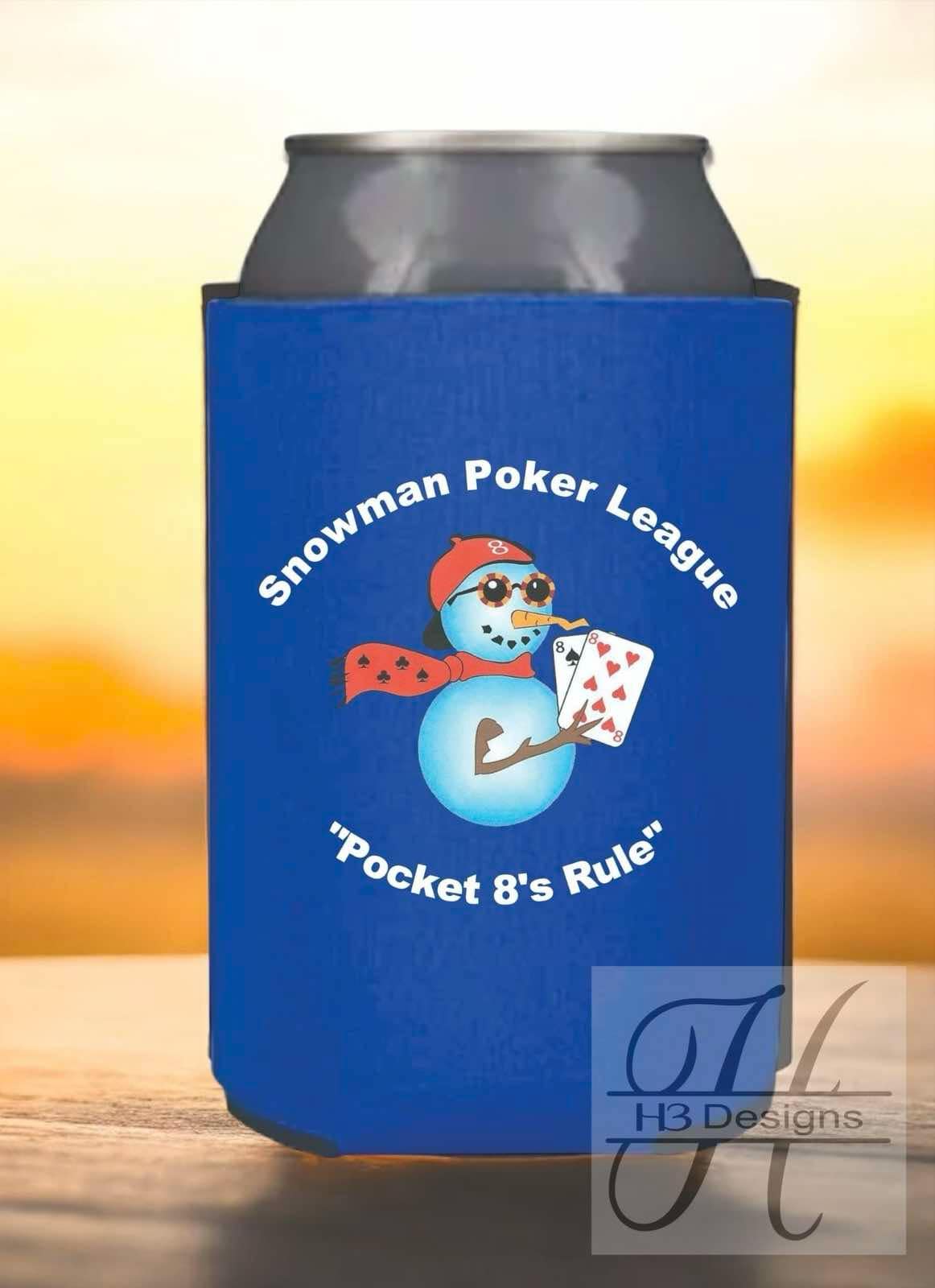 Snowman Poker Koozies