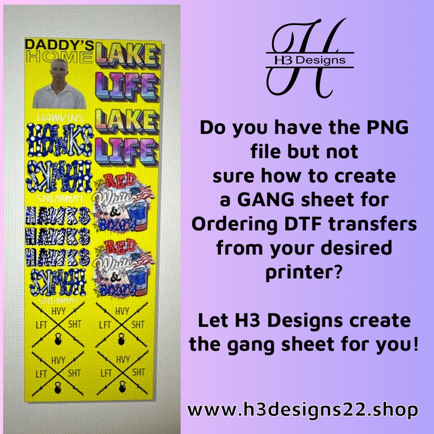 GANG SHEET ARTWORK