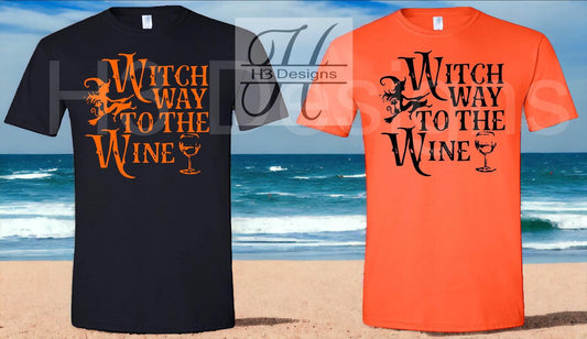 Witch way to the wine tee