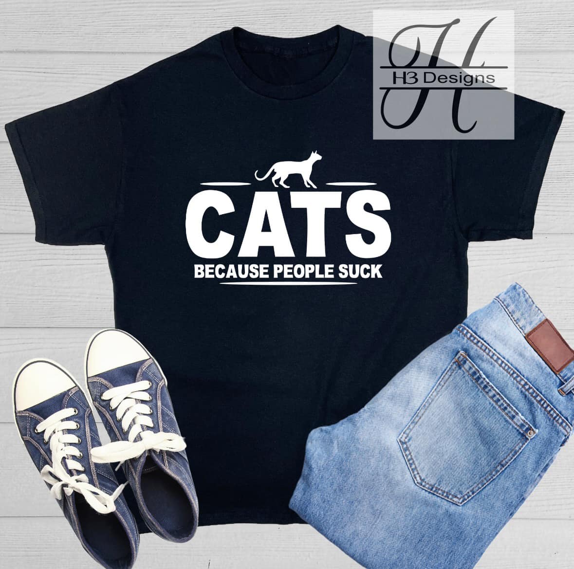 Cats Because People Suck Tee