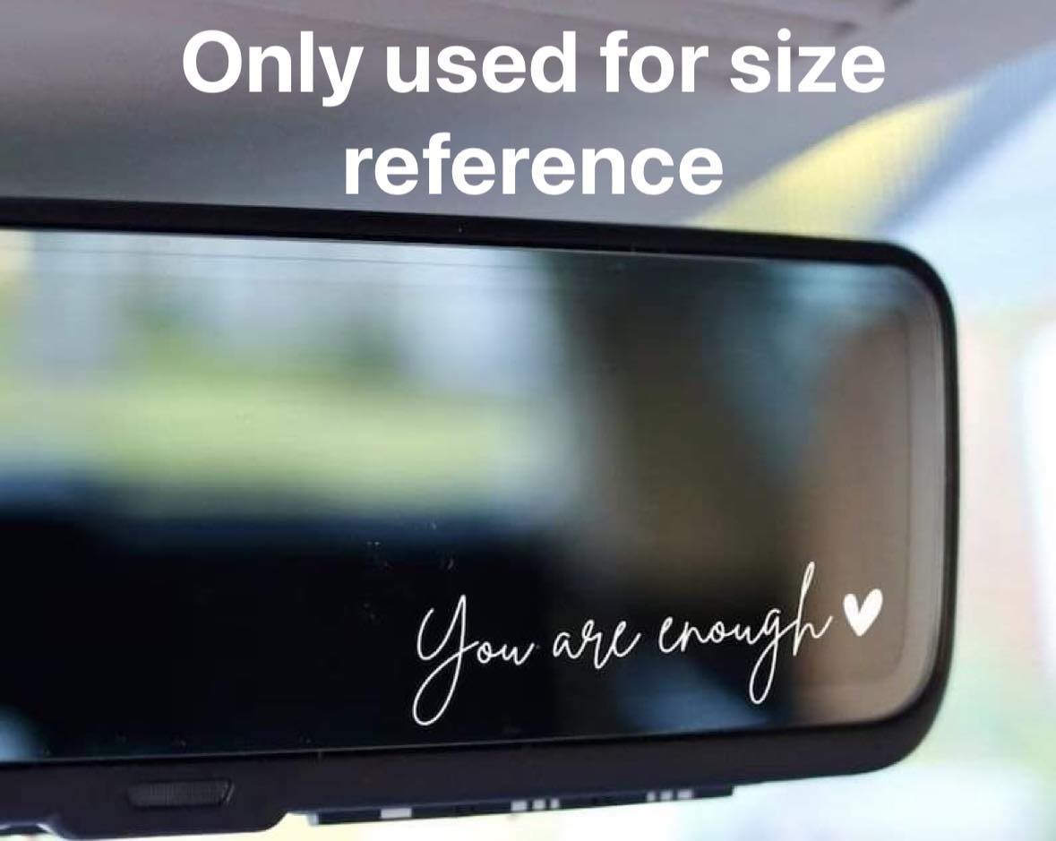 Affirmation Quote Rearview Mirror Decal Stickers