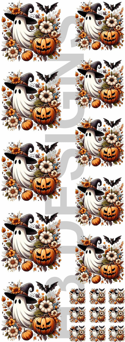 Ghost Pumpkin Pre-Themed Gang Sheet