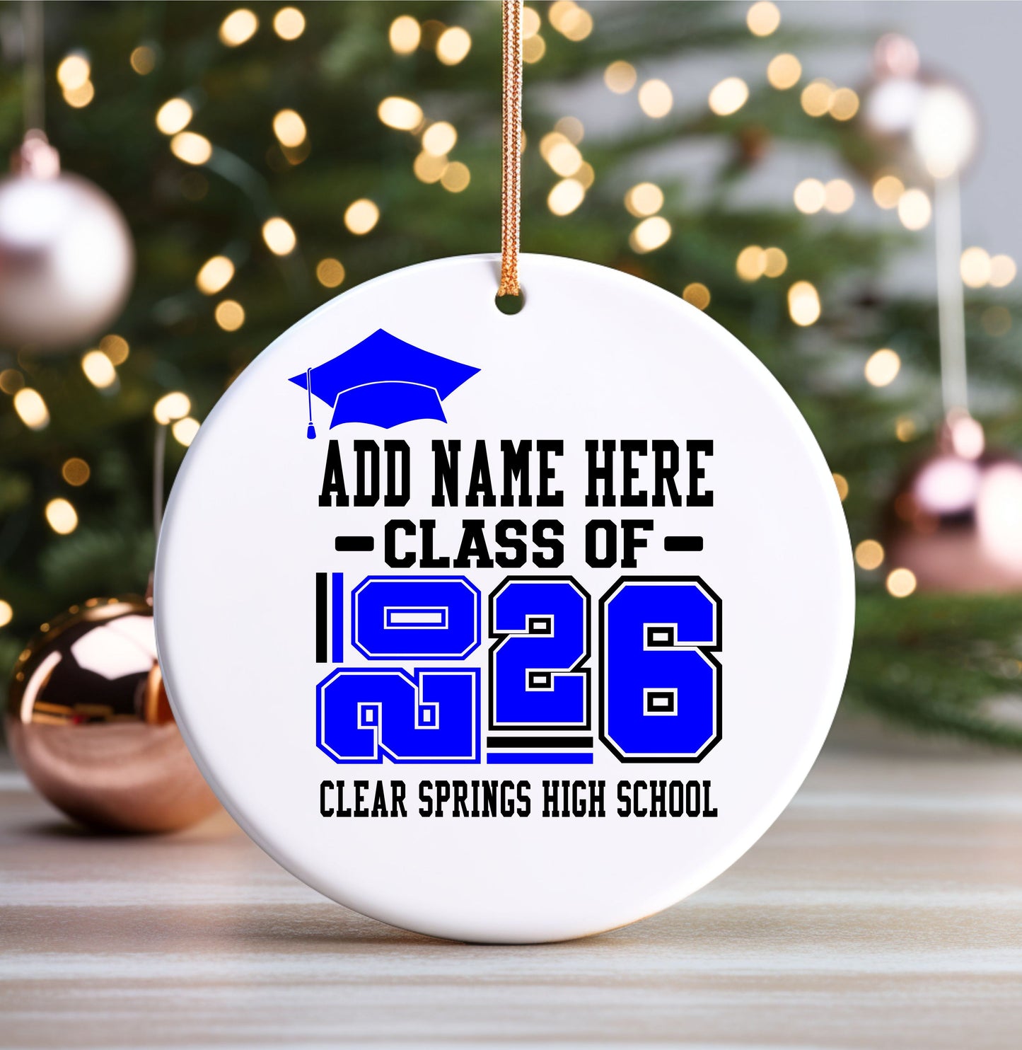 NO PHOTO Senior Christmas Ornament