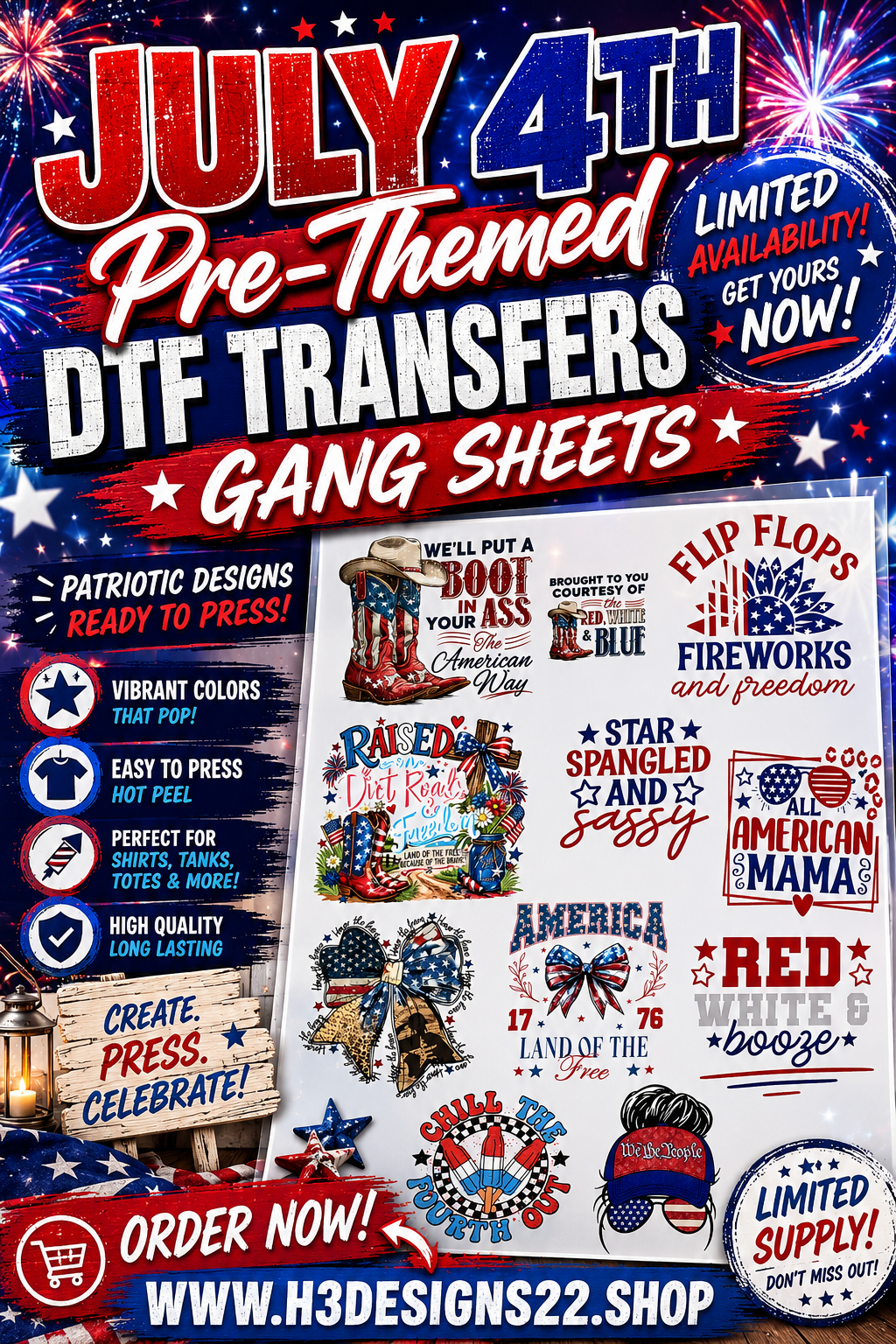 Pre-Themed DTF Gang Sheets