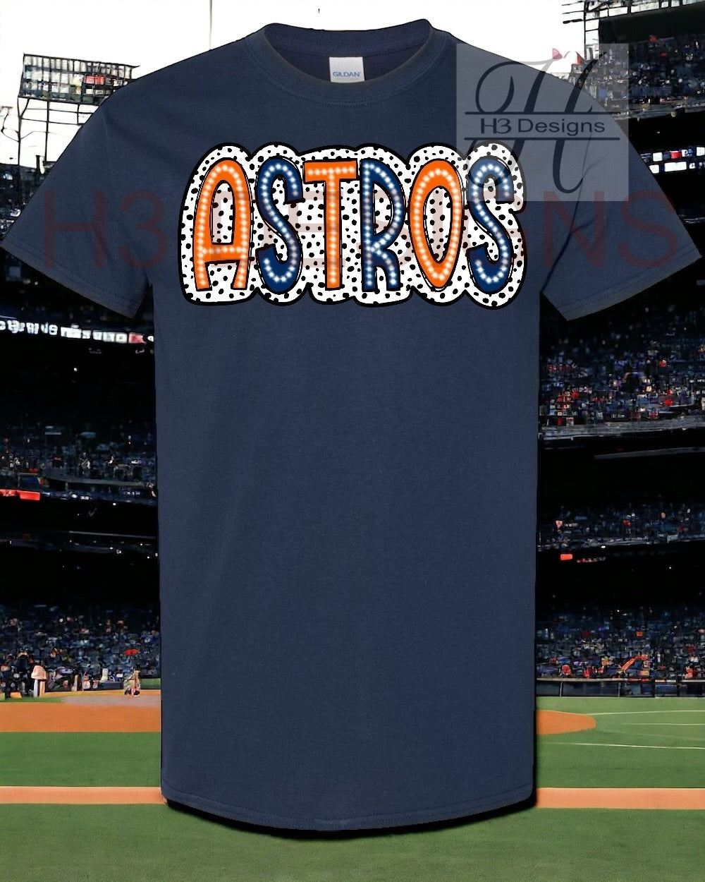 Dalmation Dots Substitute Astros Tee