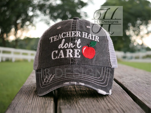 Teacher Hair Don't Care Trucker Hat