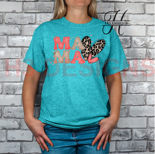 Retro Mama Hearts Tee