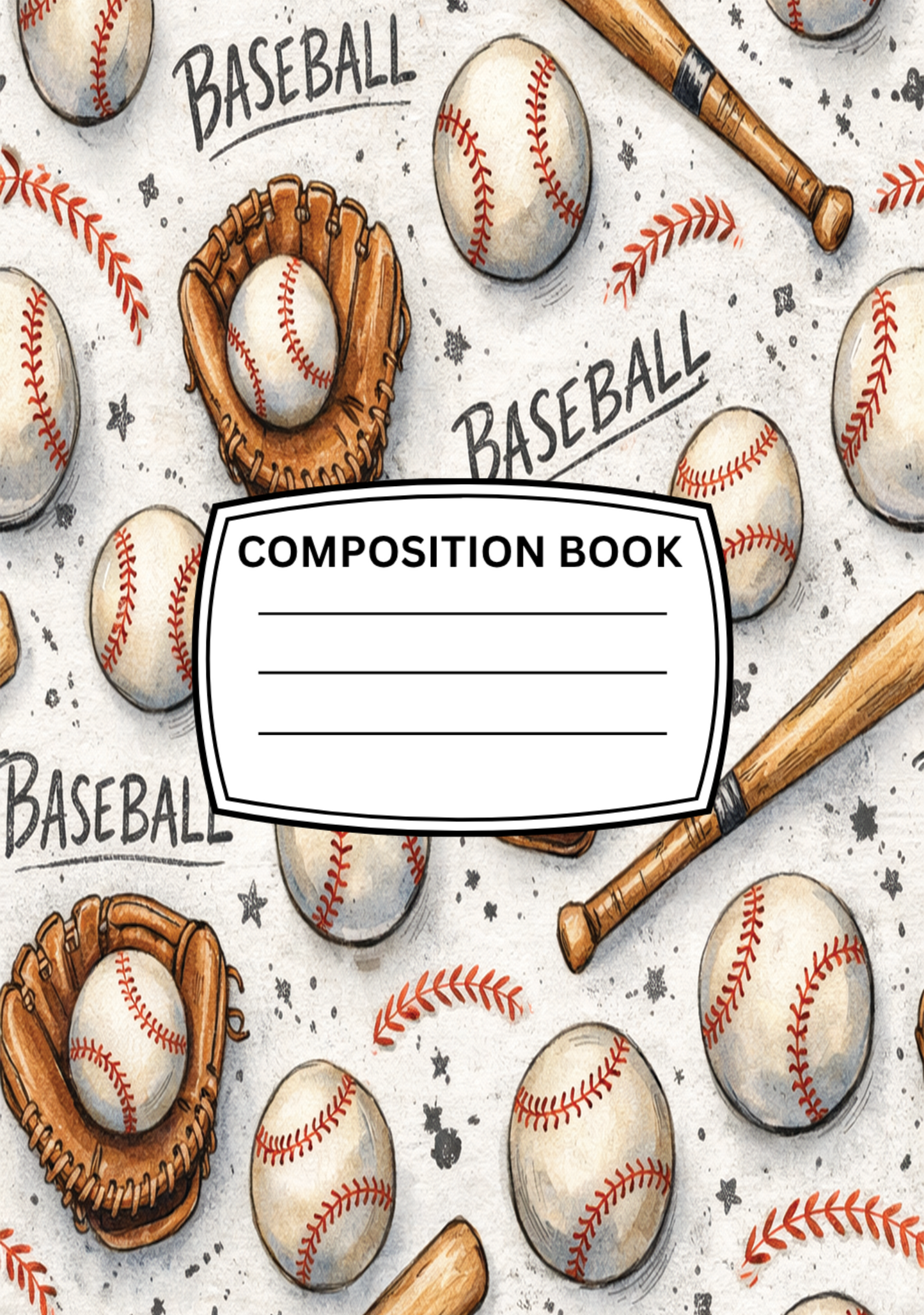 Baseball Cover Stickers Set