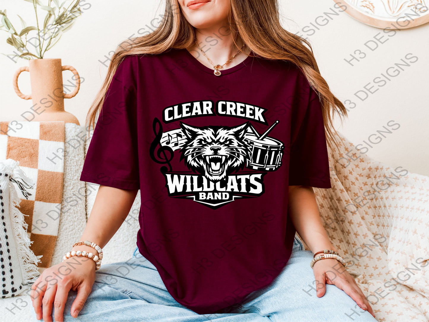 Clear Creek Wildcats Band Drum