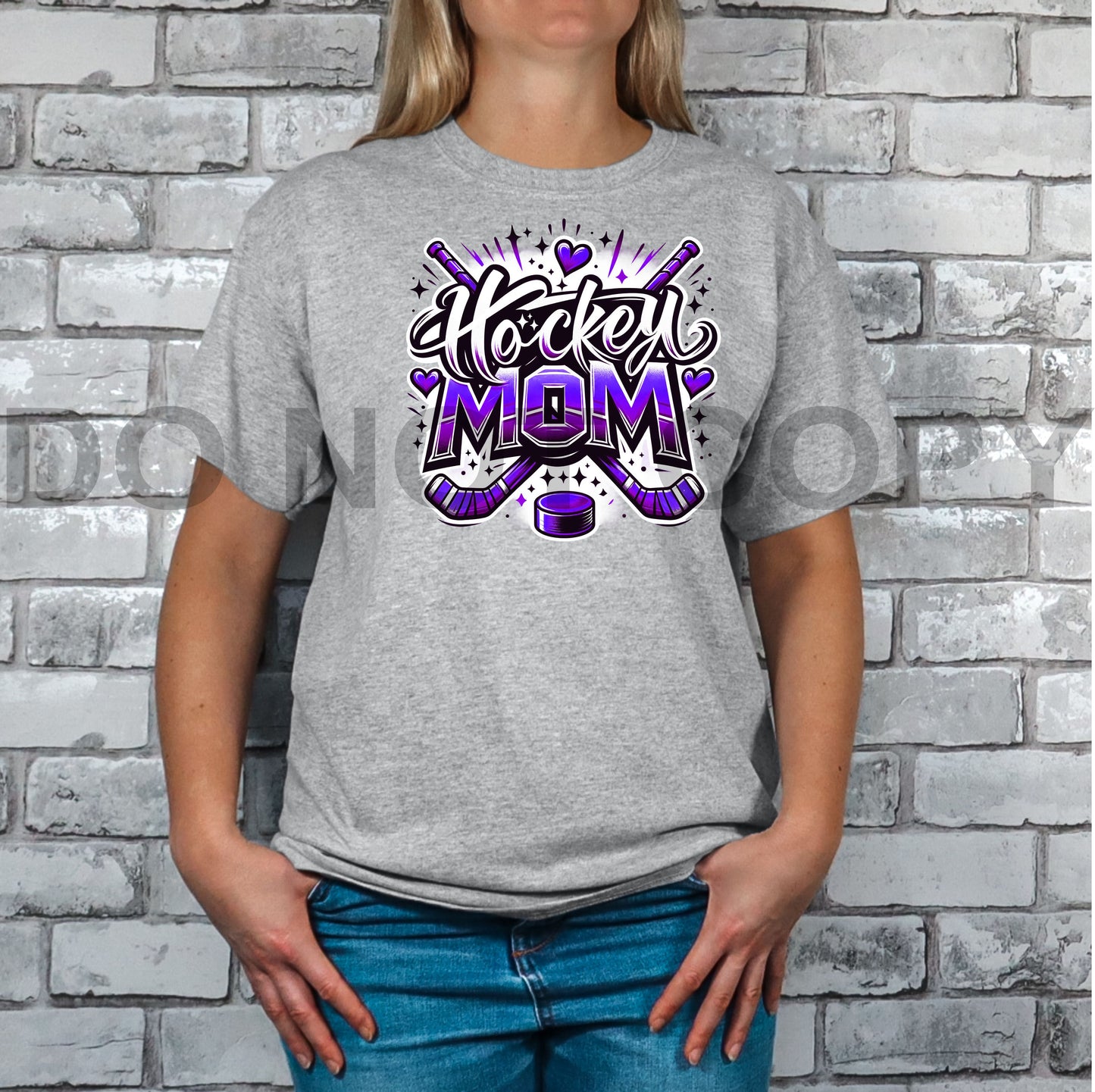 Colored Hockey Mom Tee