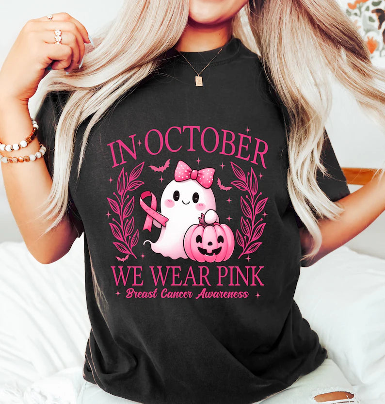 In October We Wear Pink Ghost Tee