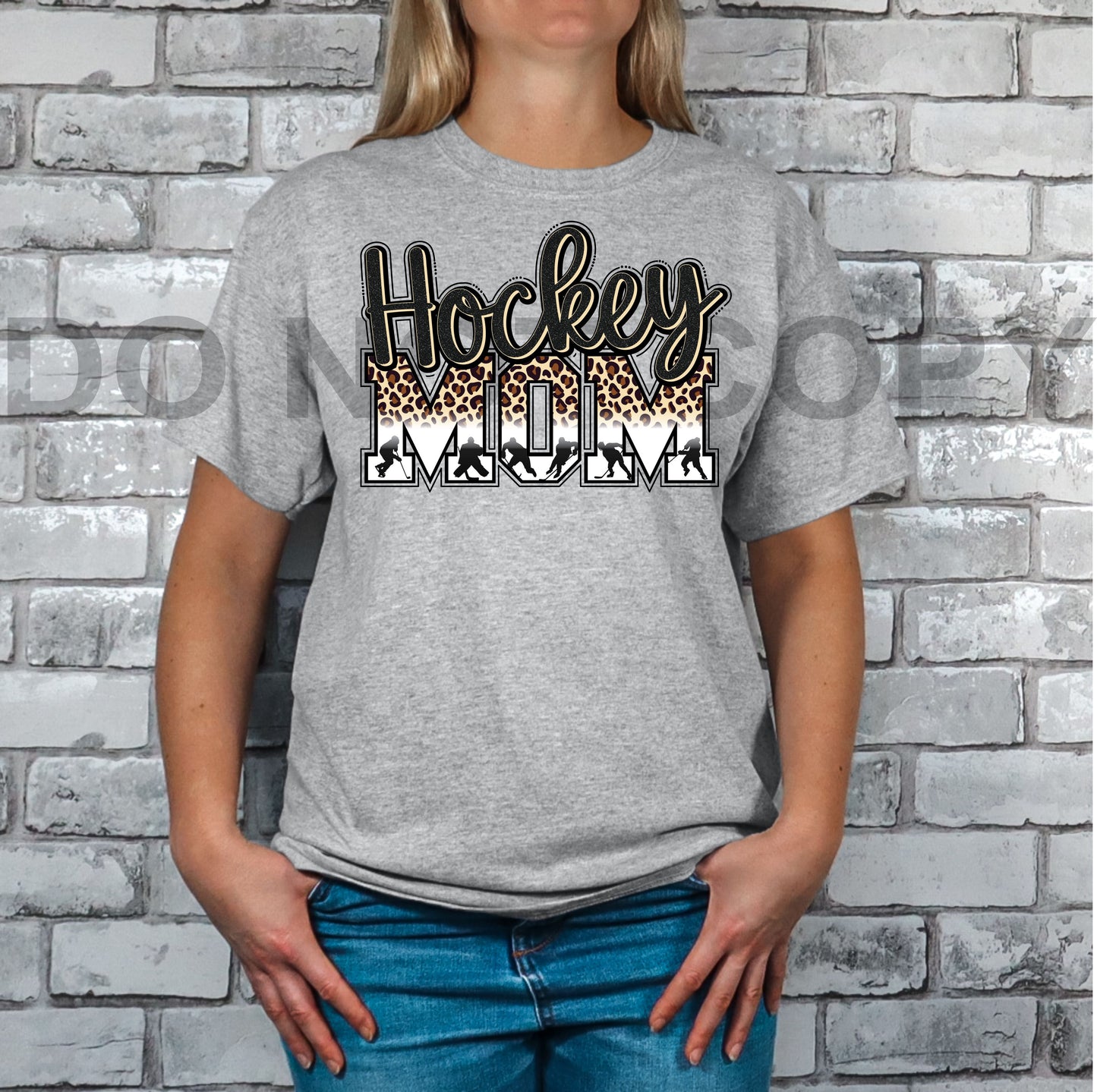 Leopard Hockey Mom Tee