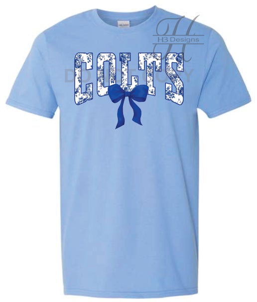 Colts Floral Bow Tee