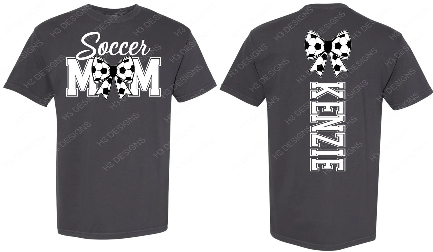 Soccer MOM with bow and name