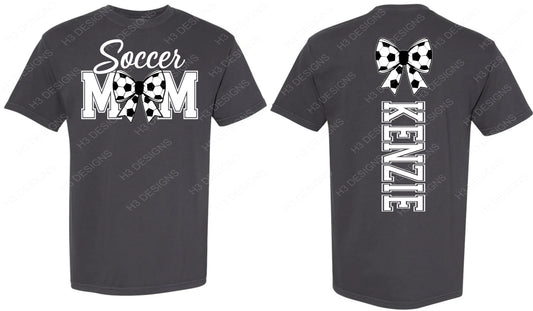 Soccer MOM with bow and name